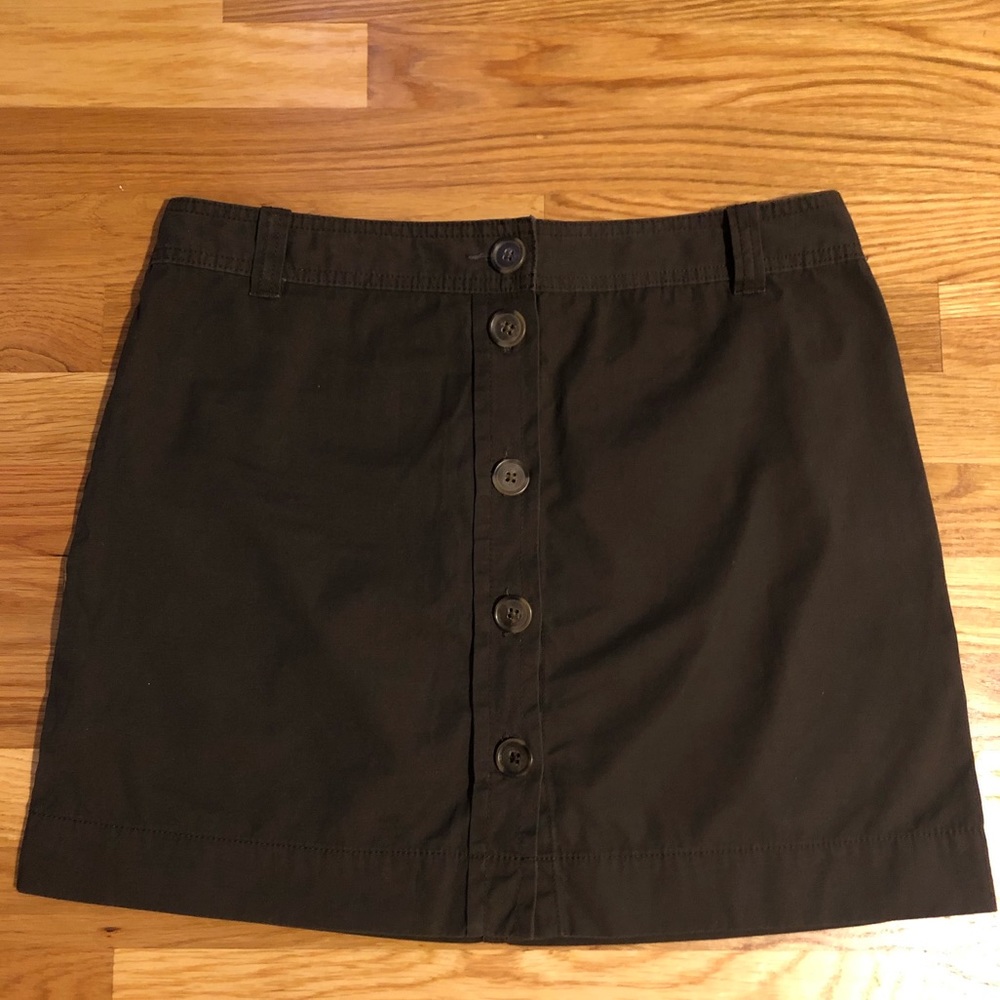 Brown button up skirt